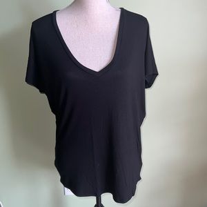 Express One Eleven Black Dolman Vneck Top